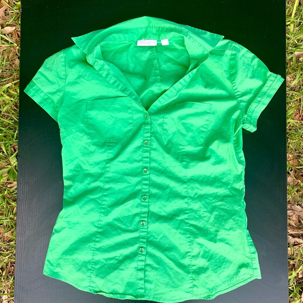 New York & Company Green Blouse